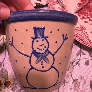 HANDMADE SNOWMAN POT